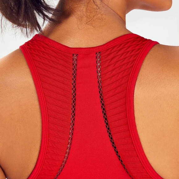 FABLETICS Katelyn red medium impact sports bra | Training workout top | X-Small* - Picture 6 of 6